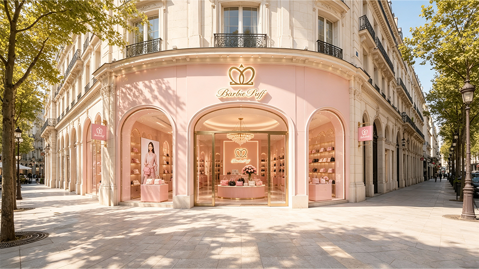 BarbiePuff 粉色门店外景